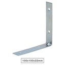 Angulo recto de refuerzo 100x100x22mm zincado