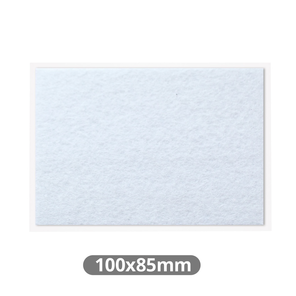 Fieltro adhesivo cuadrado 100x85mm - Blanco