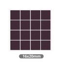 Set 16 fieltros adhesivos cuadrados 16x20mm - Marron