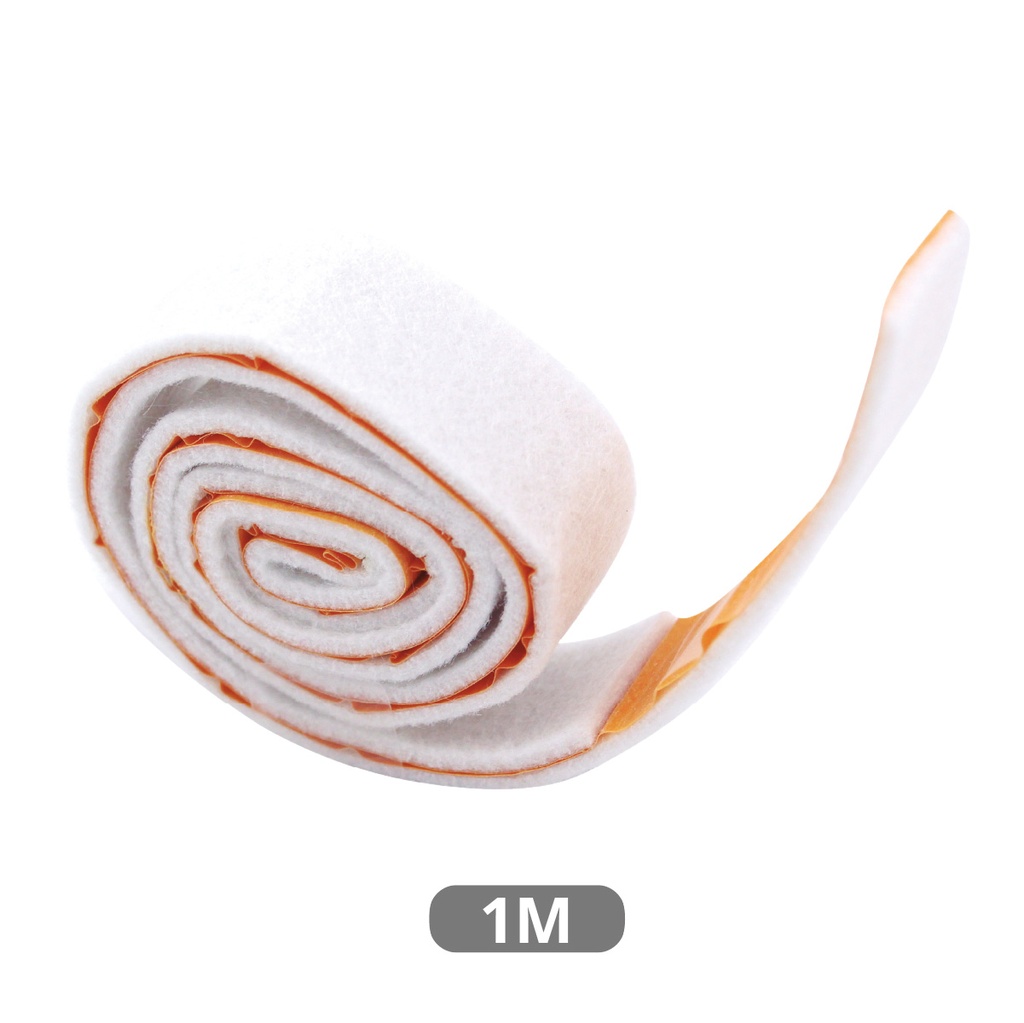 Rollo de fieltro adhesivo muebles 25mmx2M - Blanco