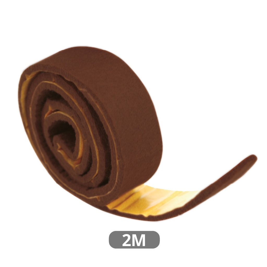 Rollo de fieltro adhesivo muebles 25mmx2M - Marron
