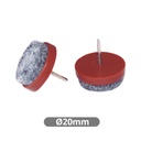 Set  8 fieltros redondos con clavo Ø20mm - Marron