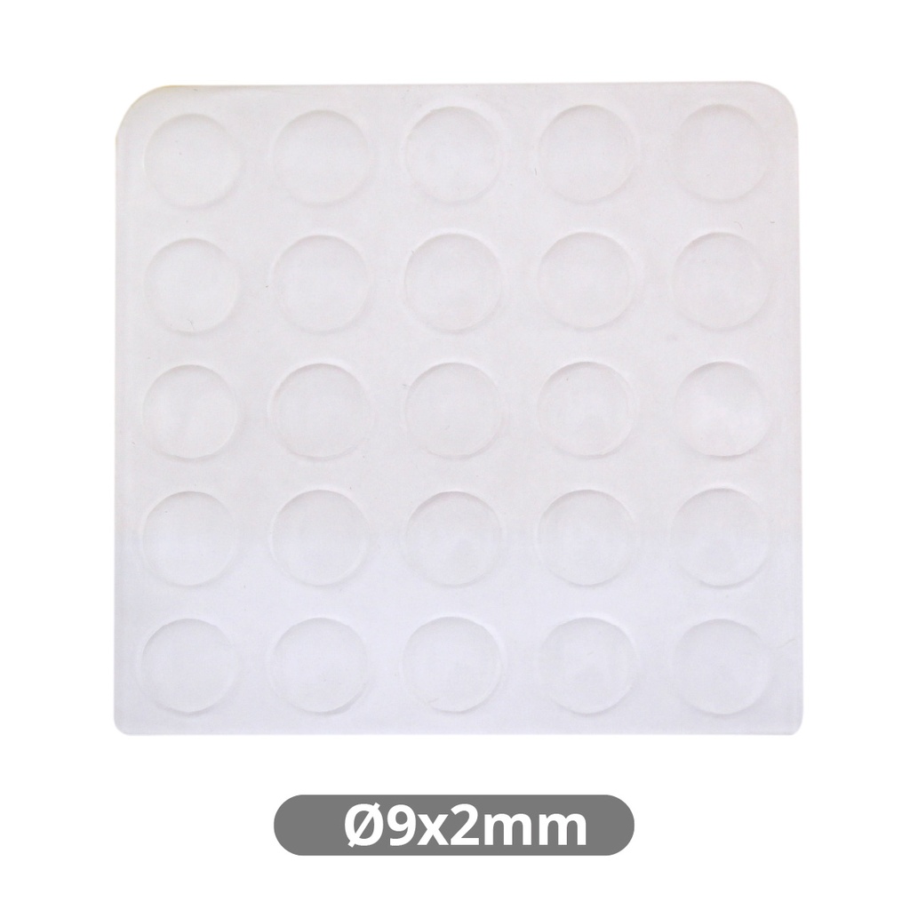 Pack 25 gotas protectoras adhesivas 2mm Ø9mm