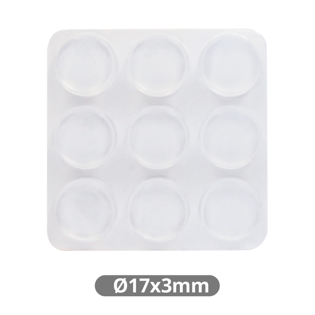 Pack 9 gotas protectoras adhesivas 3mm Ø17mm