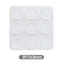 Pack 9 gotas protectoras adhesivas 3mm Ø17mm