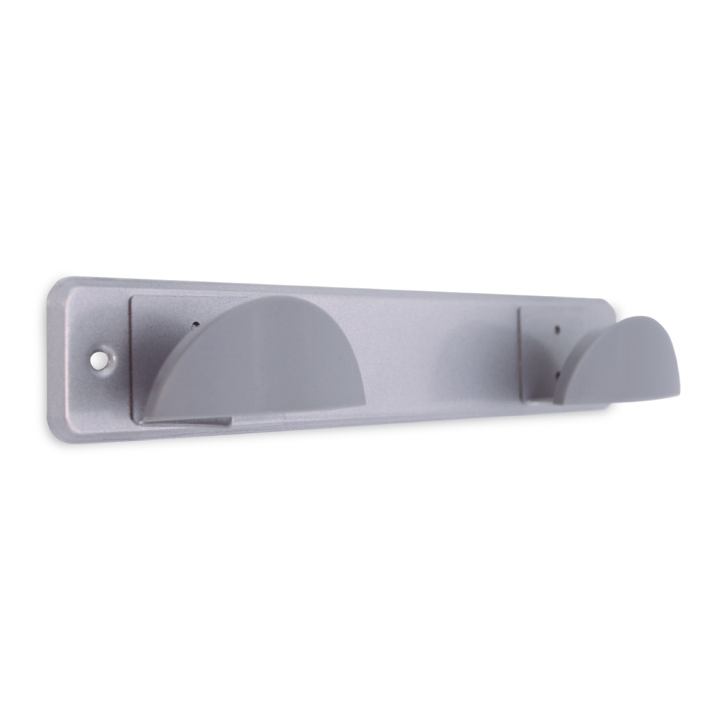 Percha acero inox.+ doble pomo abs cromado 280x50mm