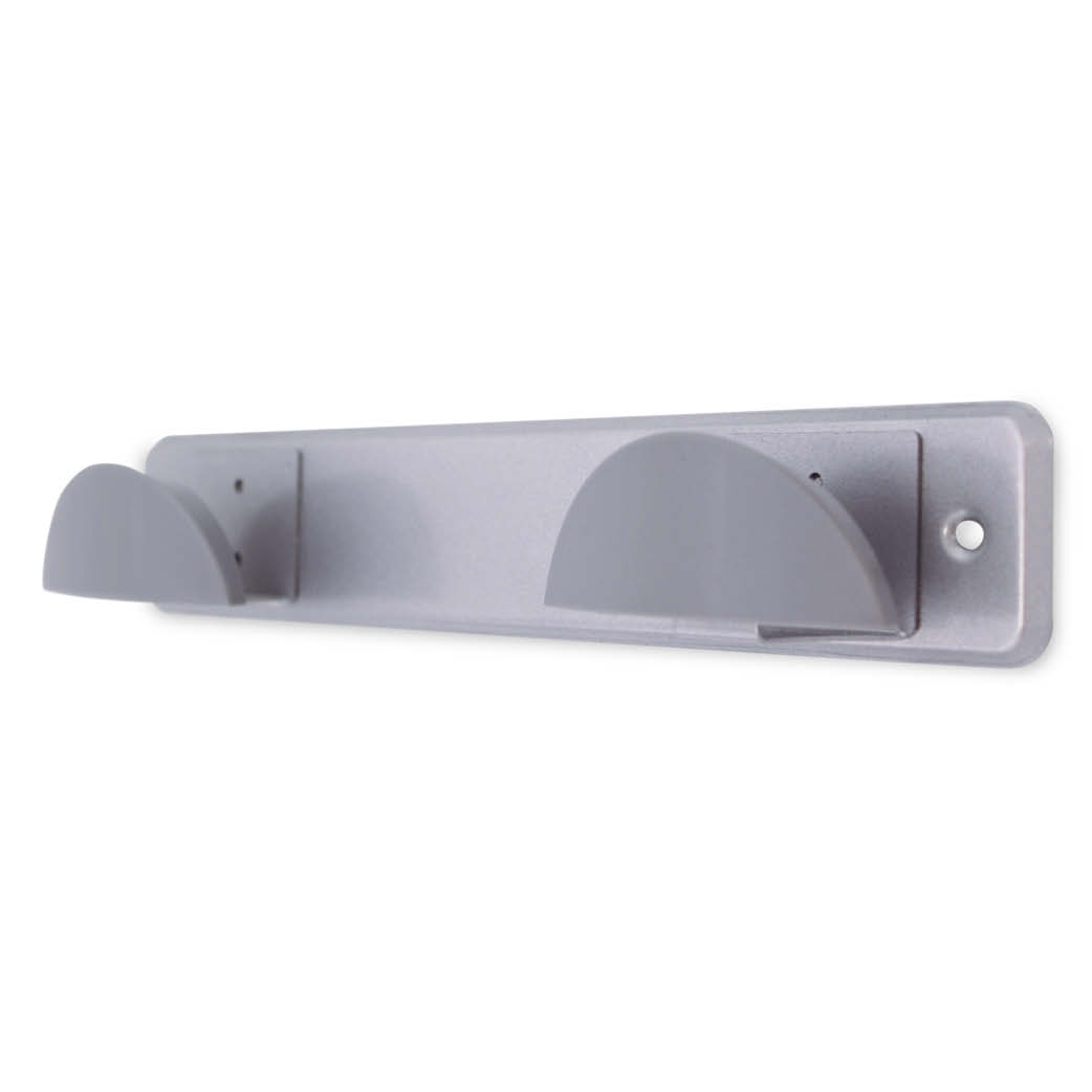 Percha acero inox.+ doble pomo abs cromado 280x50mm