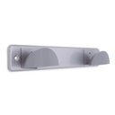 Cabide aço inox.+ dupla maçaneta abs cromada 280 x 50 mm