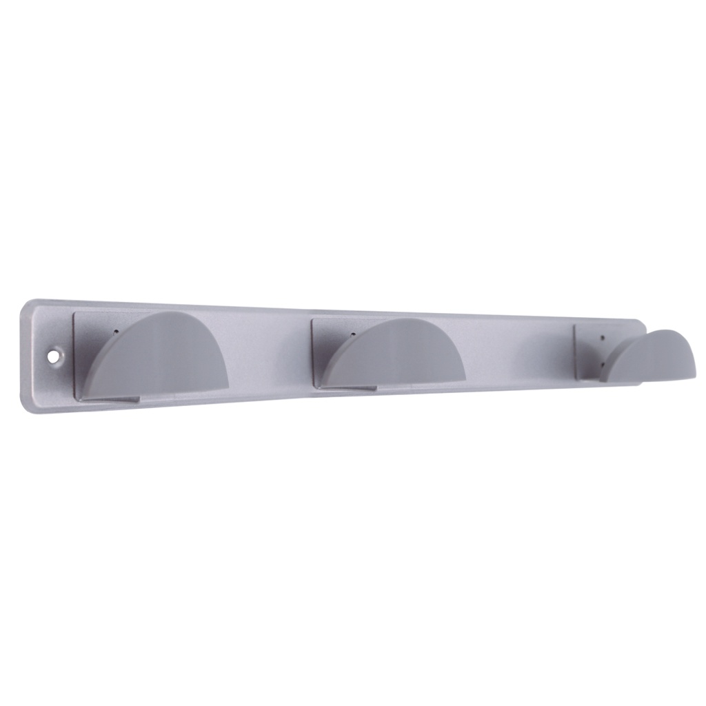 Percha acero inox.+triple pomo abs cromado 420x50mm