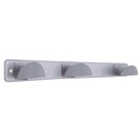 Percha acero inox.+triple pomo abs cromado 420x50mm