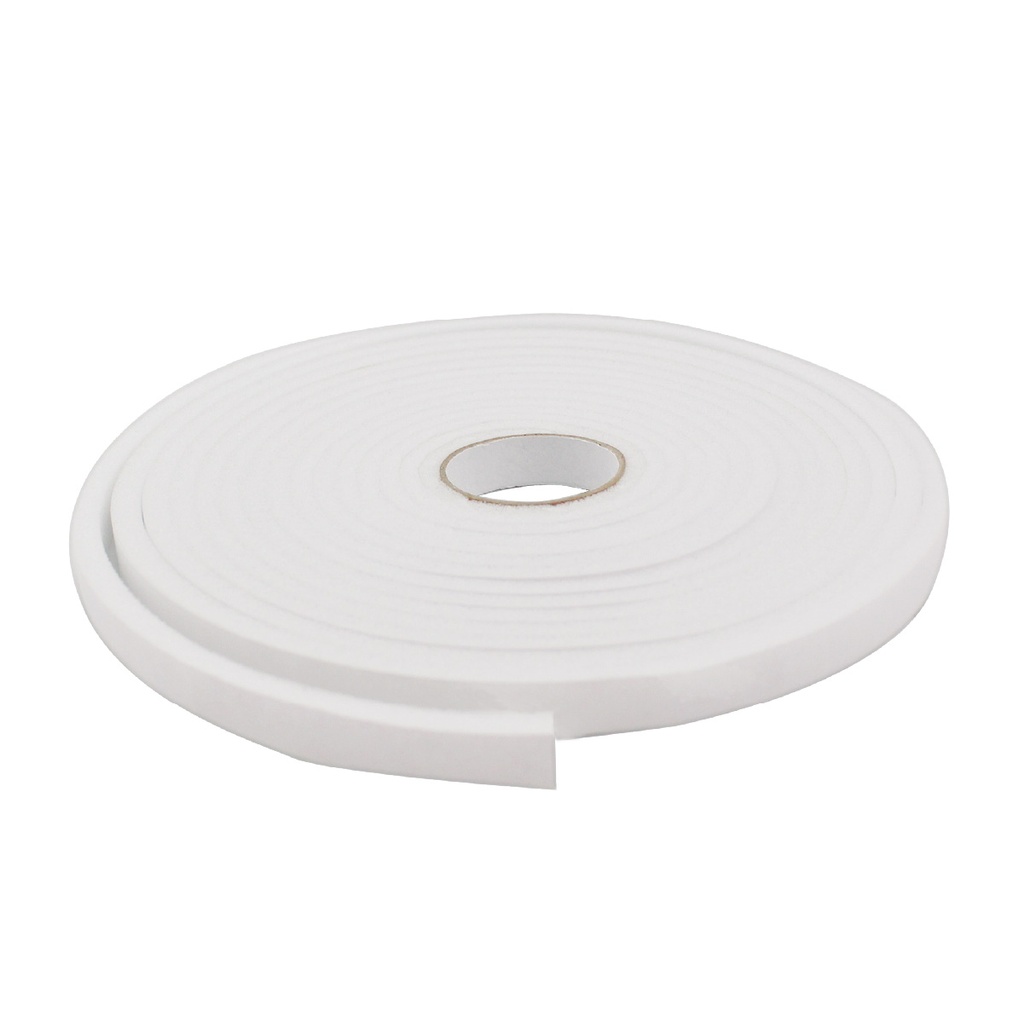 Burlete adhesivo espuma 12mm - 10M Blanco