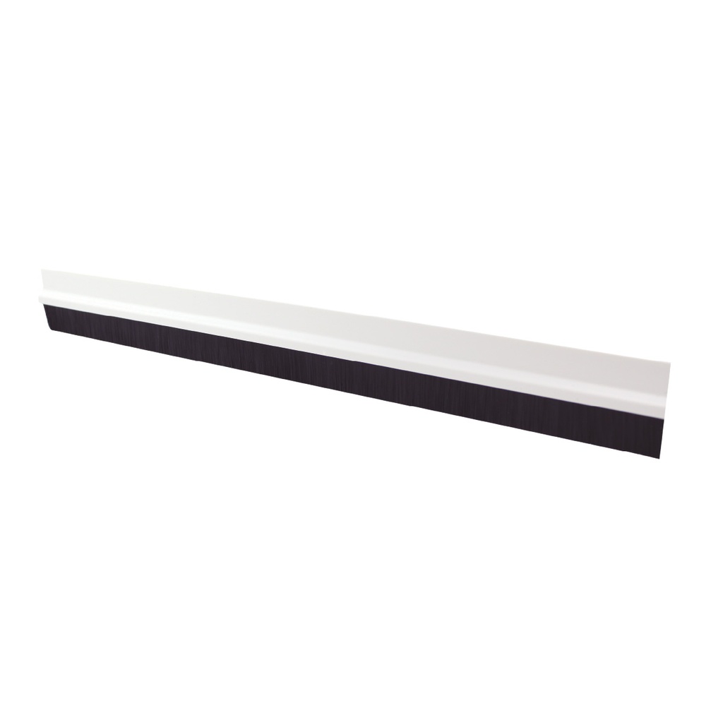 Burlete adhesivo PVC con flecos 1M - Blanco