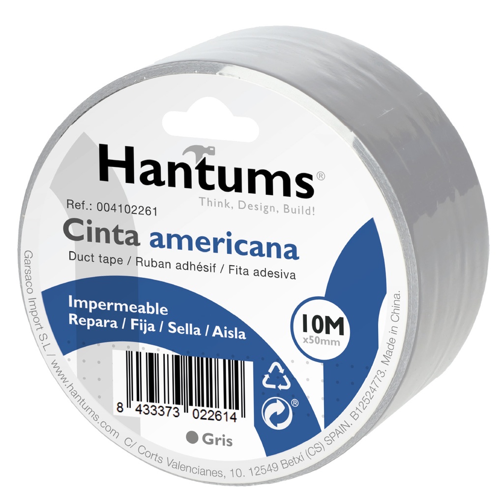 Fita americana impermeável Cinzento 50 mm 10 m