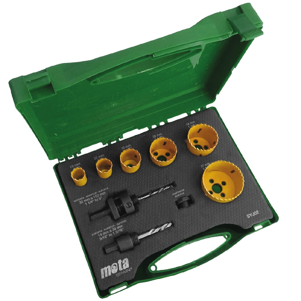 Conjunto 6 brocas craneanas 19, 22, 32, 38, 44 e 57 mm