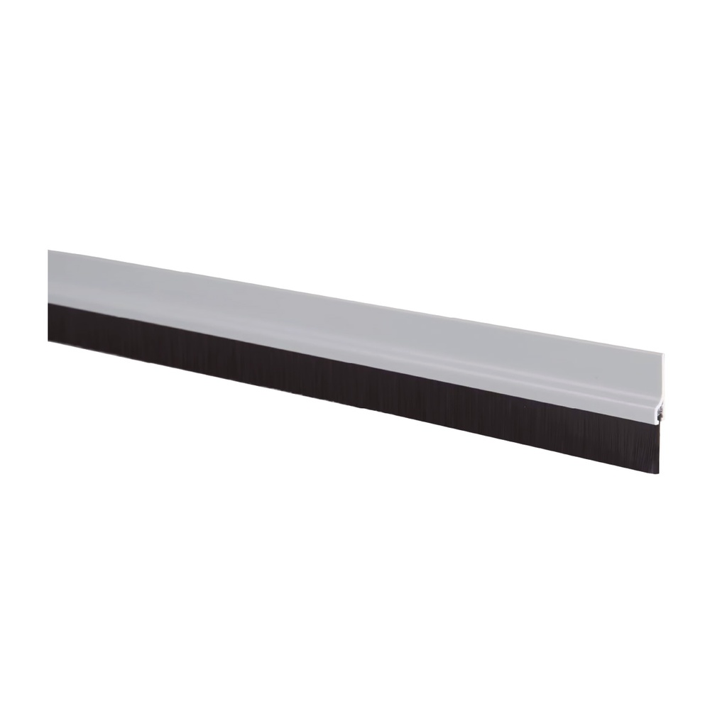 Burlete PVC con flecos adhesivo 1M Plata