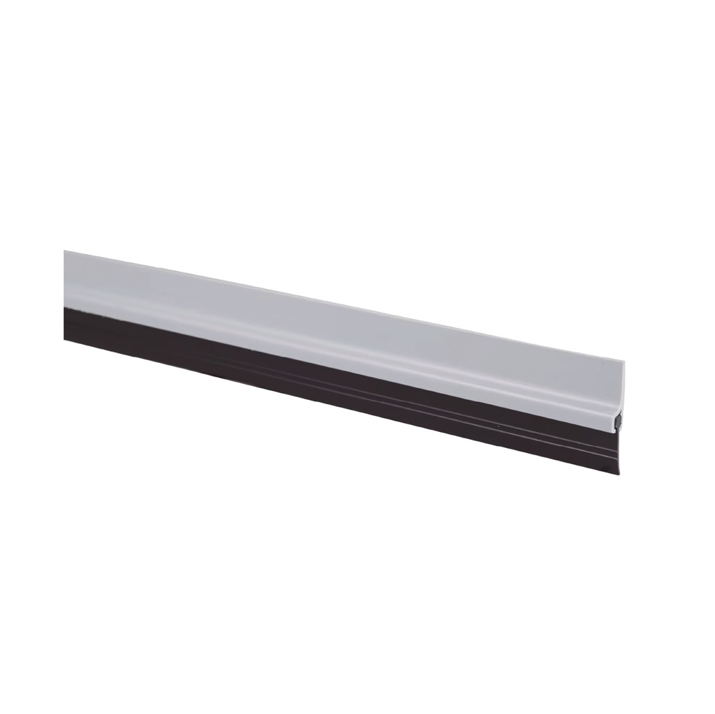 Burlete PVC con goma adhesivo 1M Plata