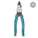 Alicate de corte diagonal 200mm com descarnador e crimpadora