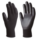 Guante poliéster y poliuretano Negro - Talla 10