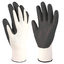 Guante poliéster y nitrilo Blanco/Gris - Talla 10