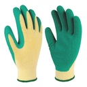 Guante poliéster y recubrimiento de latex Amarillo/Verde -Talla 9