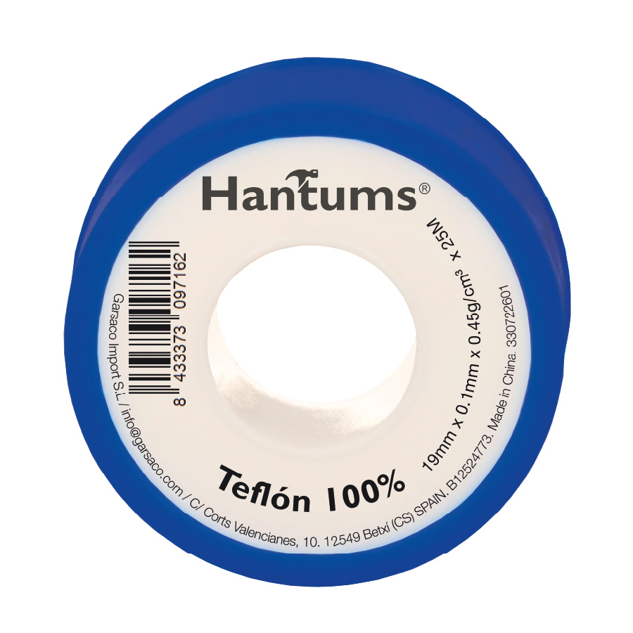 Cinta de teflón 19mm 0.1mm 25M - 10u retráctil